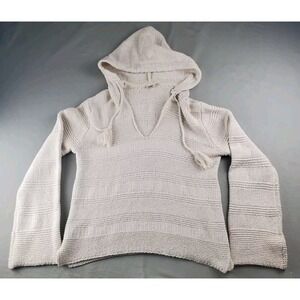 Faherty Poppy Sweater Womens Large Pink Hoddie Knit Long Sleeves Cotton Blend